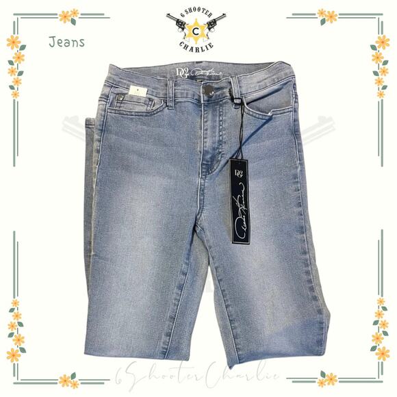 NWT DG2 by Diane Gilman Classic Stretch Skinny-Leg Ankle Jean Light Wash Size 0T - Picture 1 of 8